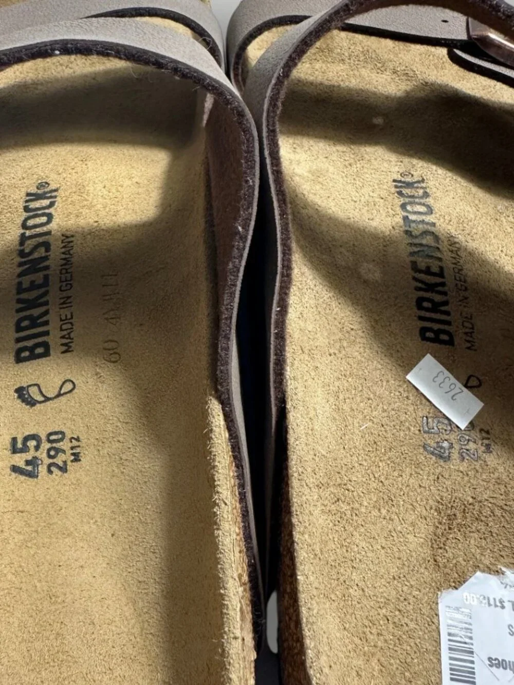 BIRKENSTOCK ARIZONA SIZE 45 M12 Brown No Box